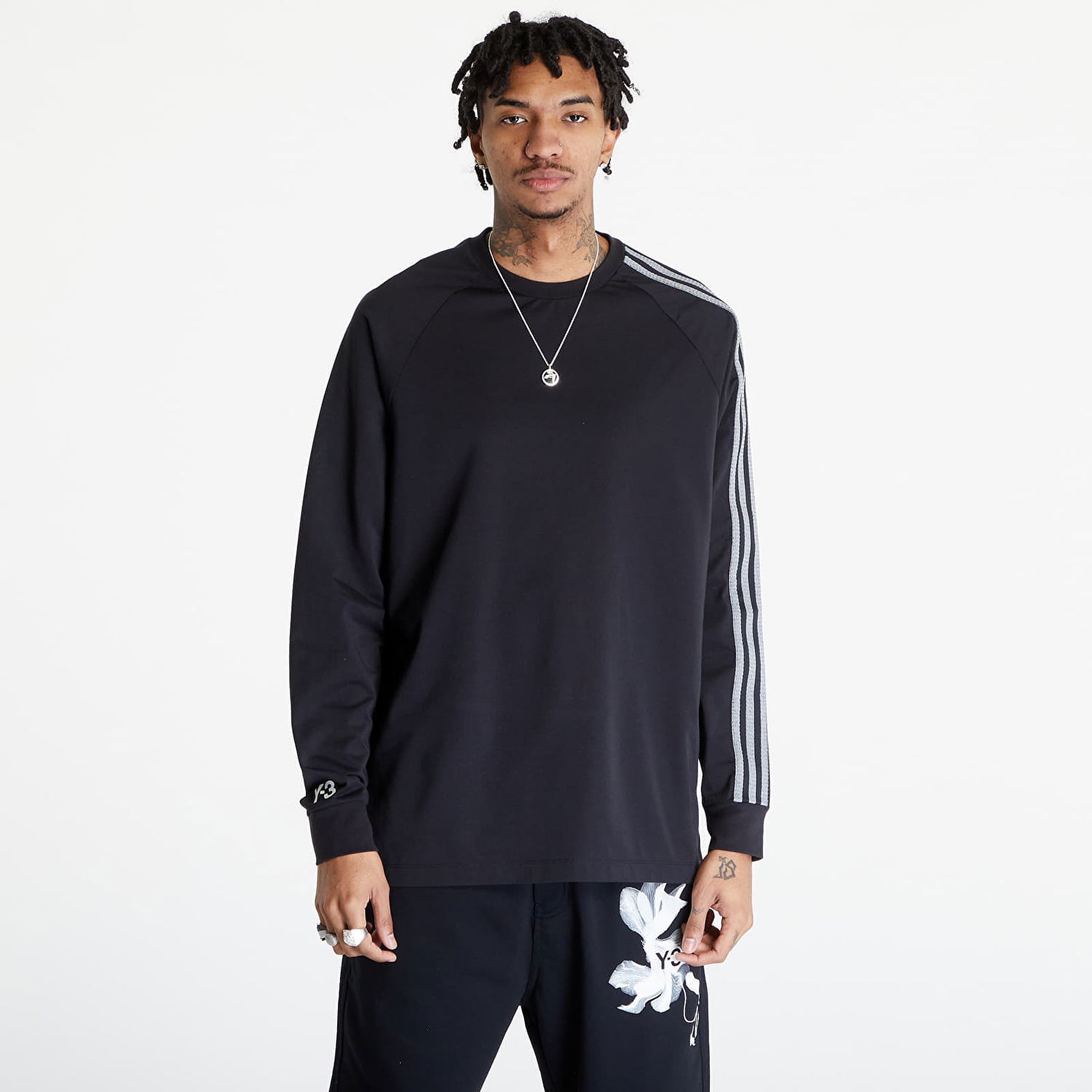 Tričko Y-3 3-Stripes Longsleeve Tee UNISEX Black/ Owhite Čierna | IR6268, 0