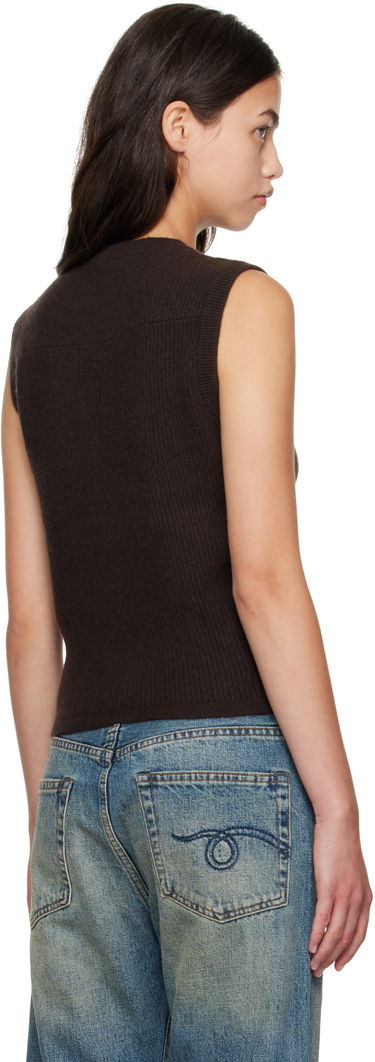 Vesta R13 R13 Ribbed Wrap Around Vest Hnedá | R13WY308-Y210A, 2