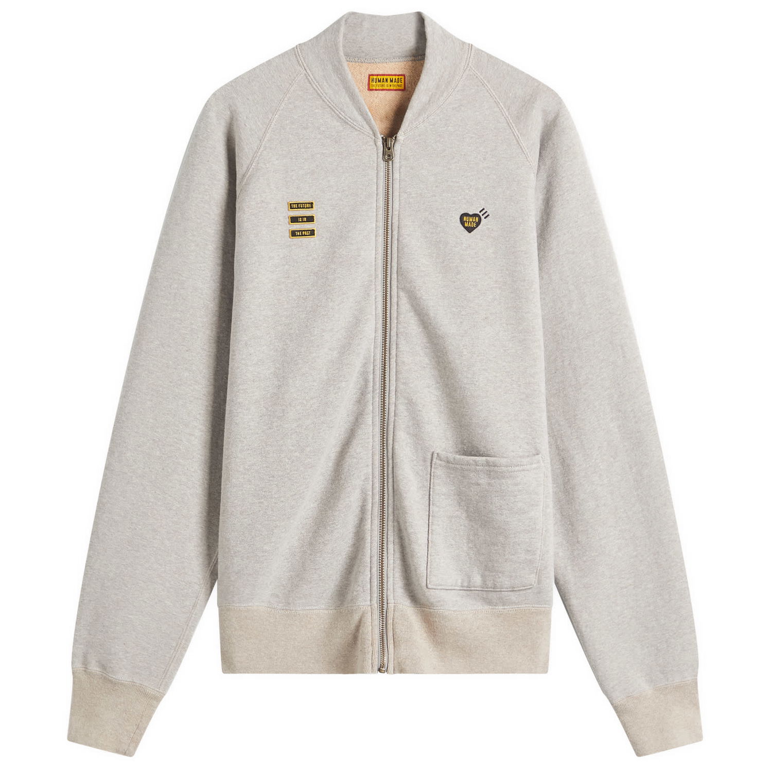 Mikina Human Made Heart Zip Jersey Bomber Jacket, Size Large Šedá | HM29CS003-GRY, 0