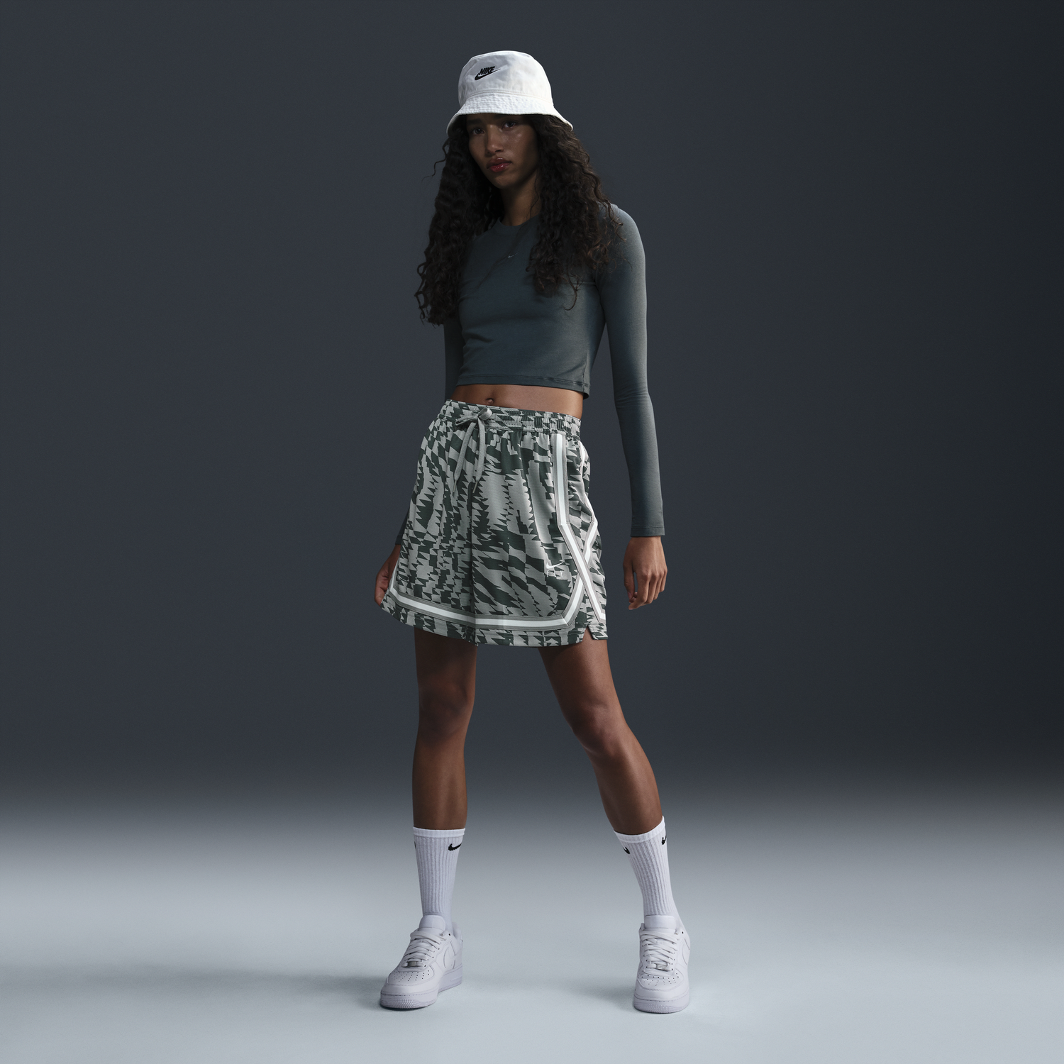 Šortky Nike Shorts Swoosh Fly Crossover Dri-FIT Zelené | FQ4552-370, 0