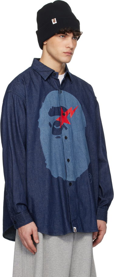 Košeľa BAPE Relaxed Fit Denim Shirt Navy | 001SHK221002F, 1