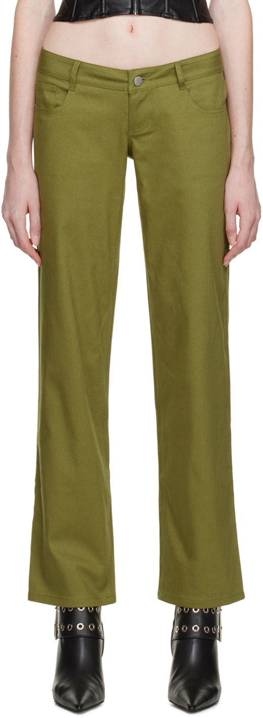 Nohavice Miaou Miaou Atlas Trousers Zelené | 1023SCTYM, 0