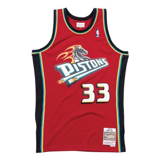 Dres Mitchell & Ness Mitchell & Ness NBA Swingman Jersey Pistons Grant Hill Červená | SMJYAC18057-DPISCAR99GHI, 0