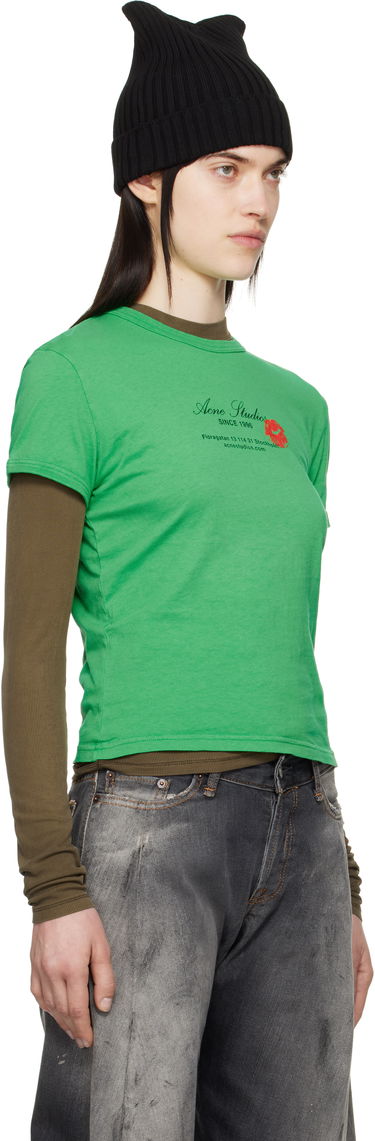 Tričko Acne Studios Acne Studios Logo T-Shirt Béžová | AL0460-, 4