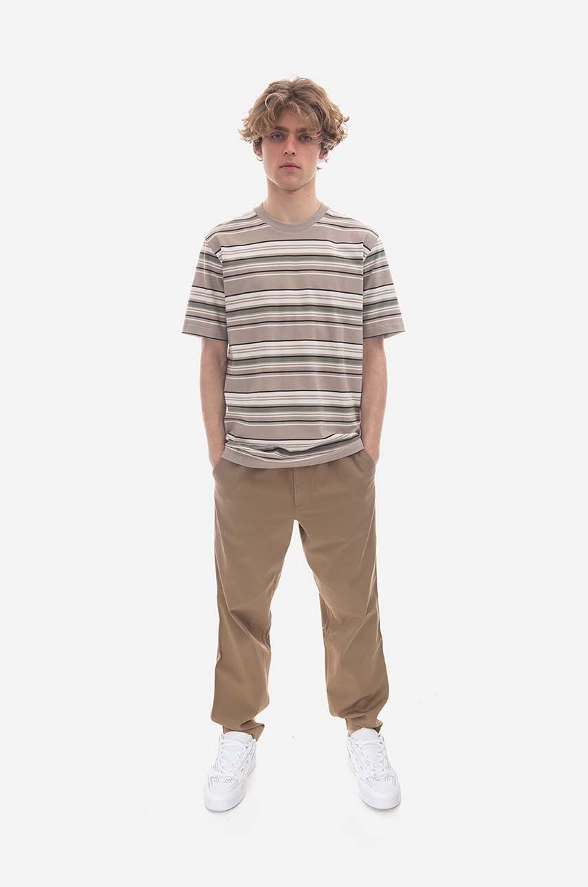 Tričko NORSE PROJECTS Johannes Weekend Stripe Tee Béžová | N01-0633-0920, 1