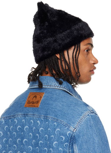 Kulicha Marine Serre Marine Serre Wild Fluffy Knit Beanie Čierna | UHG068ACKNI0536, 4