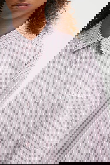 Košeľa Carhartt WIP Grimsby Long Sleeve Relaxed Fit Cotton Striped Shirt with Classic Collar and Embroidered Chest Pocket Fialová | I035134.32WXX, 3