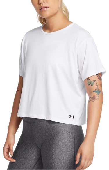 Crop Top Under Armour Short Sleeve Loose Fit Training T-Shirt Biela | 1379178-101, 0