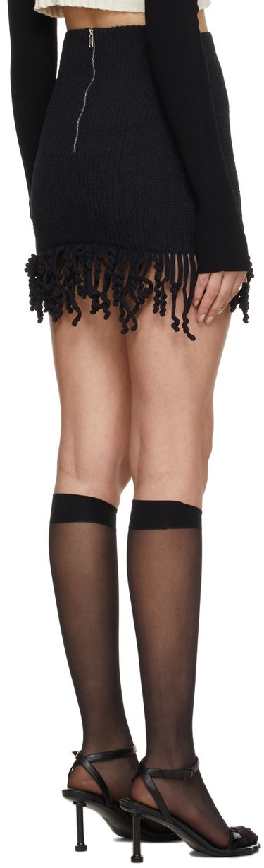 Sukňa Dion Lee Cotton Miniskirt with Fringe Čierna | A7570S22, 2
