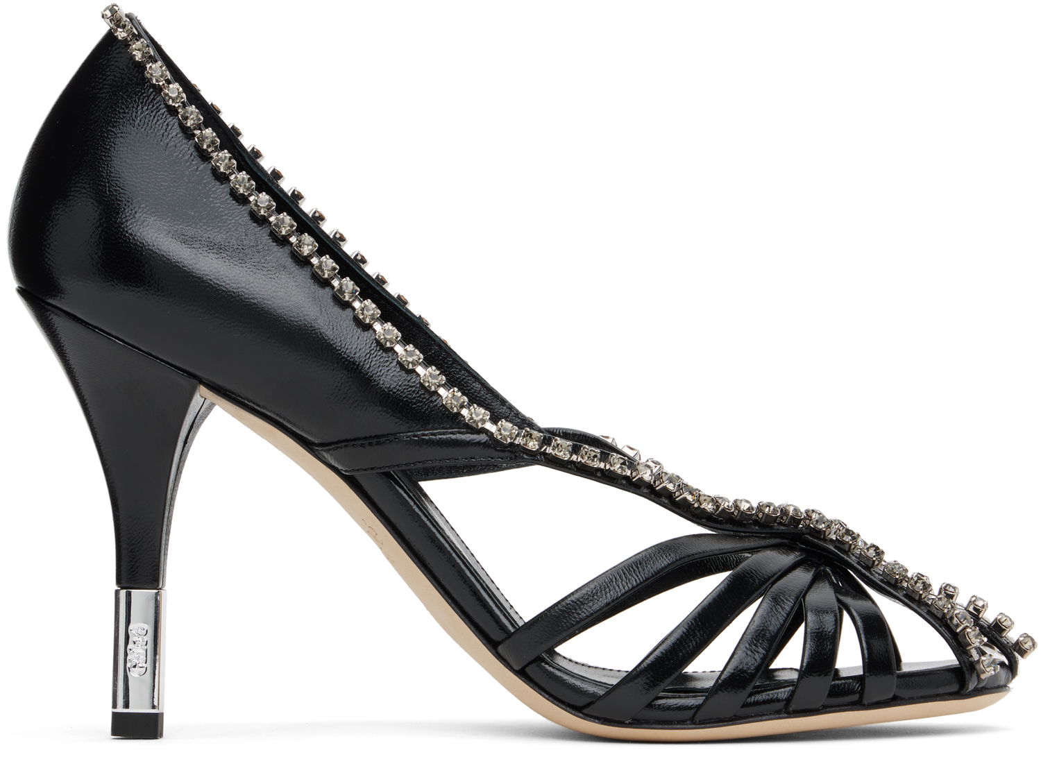 Tenisky a topánky CHLOÉ Chloé Leonie Crystal-Embellished Slingback Heels Čierna | CHC25S07LPP, 0