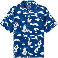 A Bathing Ape Abc Camo Vacation Shirt Indigo