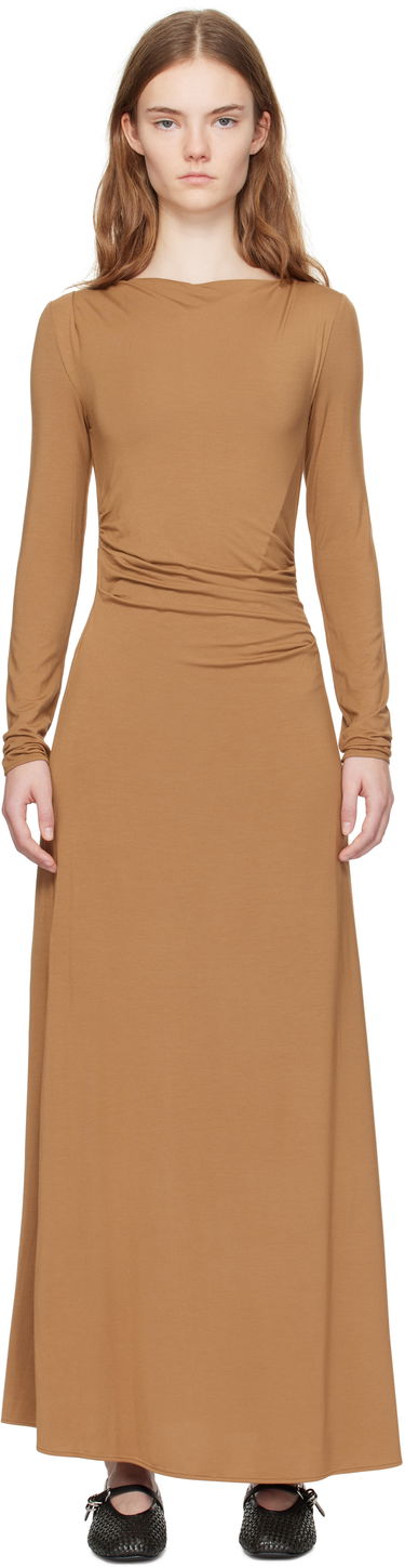 Šaty rag & bone rag & bone Luca Draped Maxi Dress Hnedá | WAC24H3023L923, 0