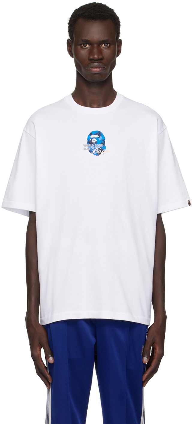 Tričko BAPE Ape Head T-shirt Biela | 001TEK801328M, 0