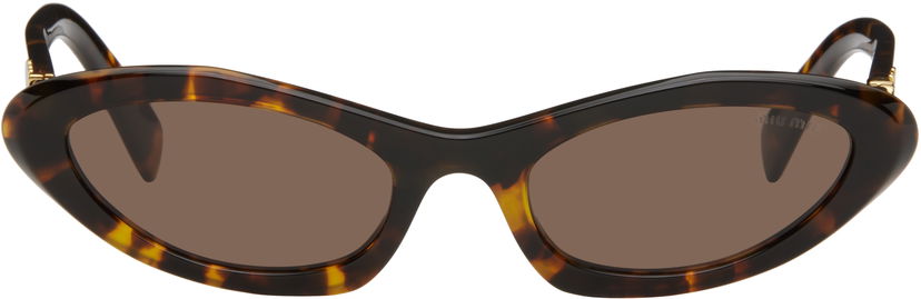 Slnečné okuliare Miu Miu Miu Miu Pointed Cat Eye Acetate Sunglasses Hnedá | 0MU 09YS 8056597886321