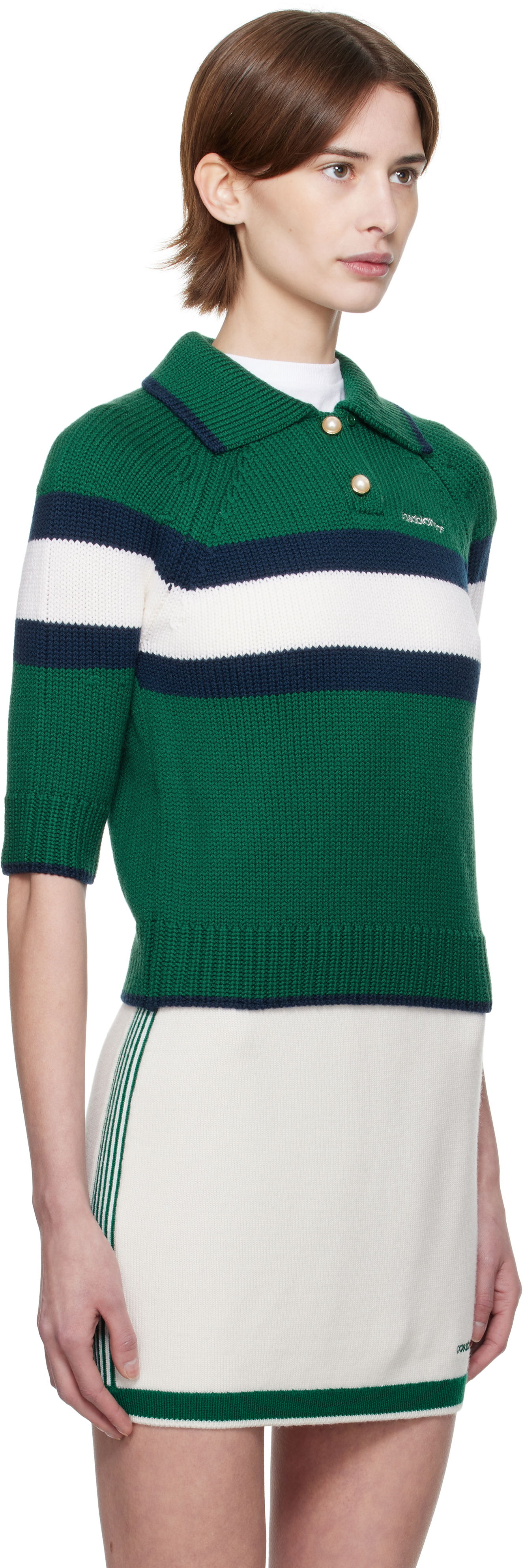 Sveter Casablanca Casablanca Colorblock Polo Zelené | WPS25-KW-826-01, 1