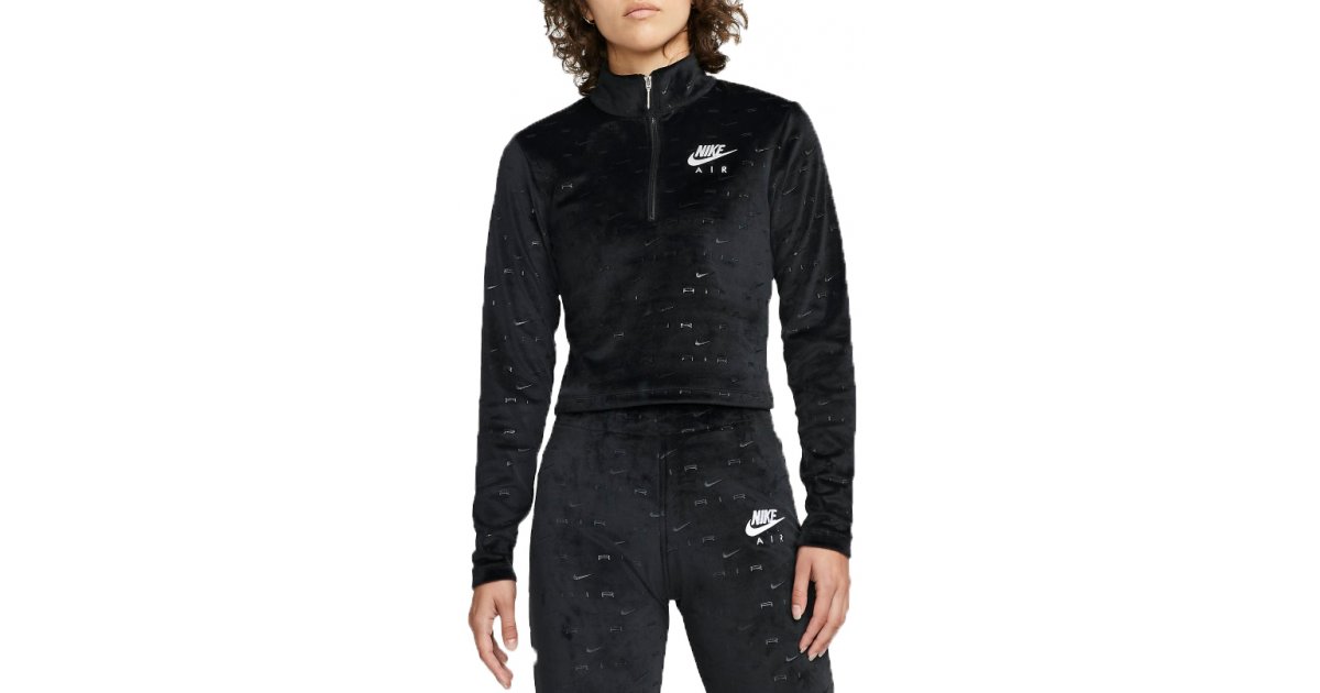 Súprava Nike Nike Air Women's Velour Crop Top Čierna | dd5443-010, 1