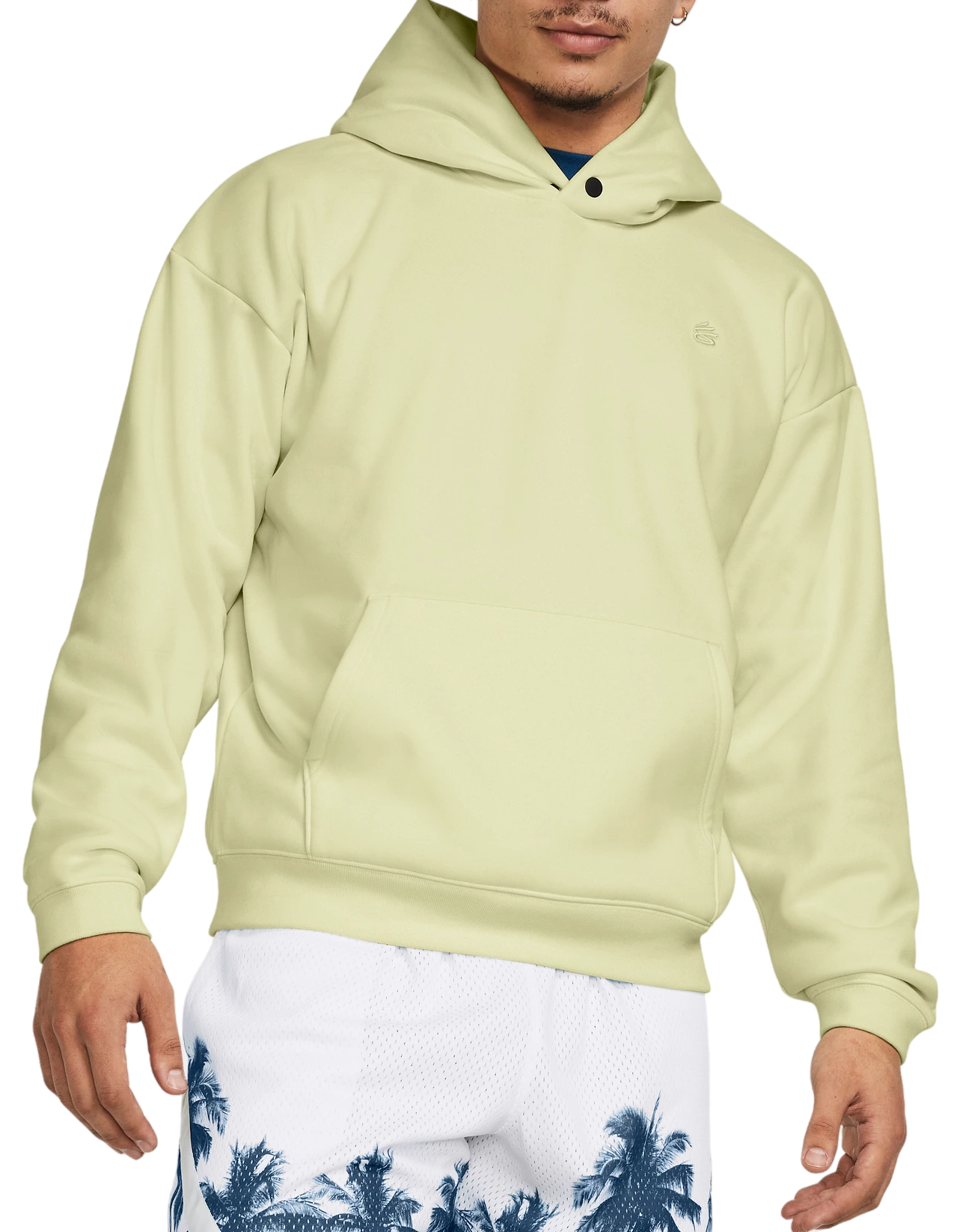 Mikina Under Armour Curry Greatest Relaxed Fit Pullover Hoodie with Snap Buttons Zelené | 1380325-785, 0