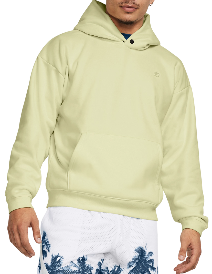 Mikina Under Armour Curry Greatest Relaxed Fit Pullover Hoodie with Snap Buttons Zelené | 1380325-785