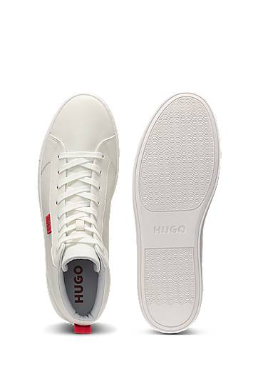 Oblečenie BOSS High-top Faux Leather Biela | 50537334, 1