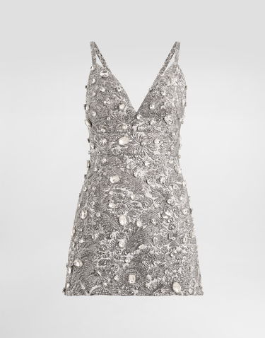 Šaty Dolce & Gabbana Dolce & Gabbana Brocade Embellished Mini Dress Metalická | F6TZOZGDDG9S8400, 0