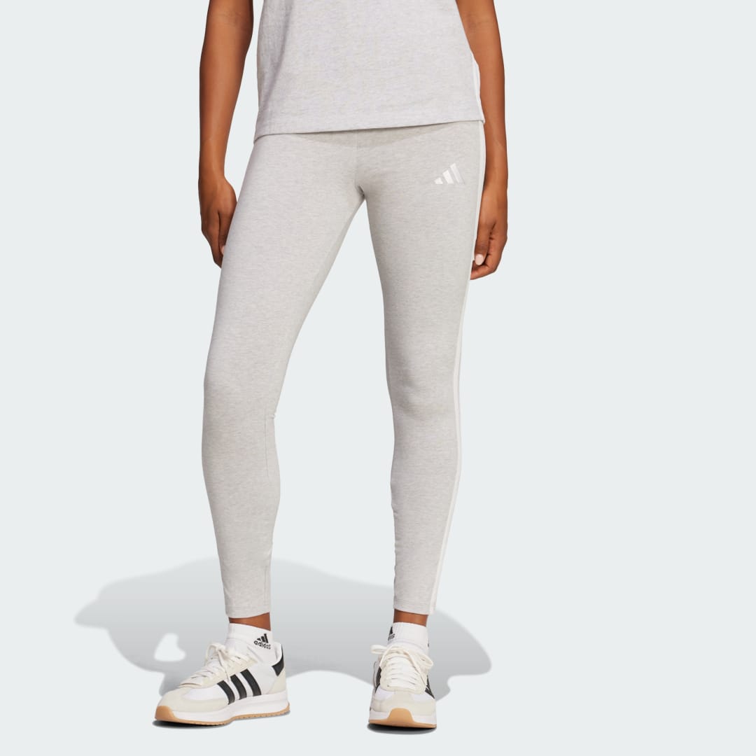 Legíny adidas Performance Cotton Leggings With Side Stripe Šedá | JE0075, 0