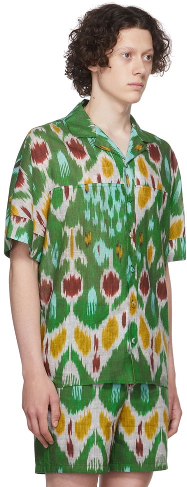 Košeľa Erdem Erdem Philip Ikat Print Resort Shirt Zelené | MV22_503MIGCL PHILIP SHIRT, 1
