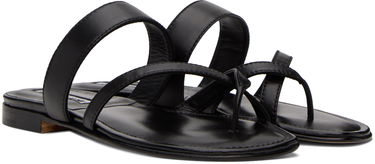 Doplnky Manolo Blahnik Manolo Blahnik Susa Leather Toe-Ring Sandals Čierna | 418-0317, 3