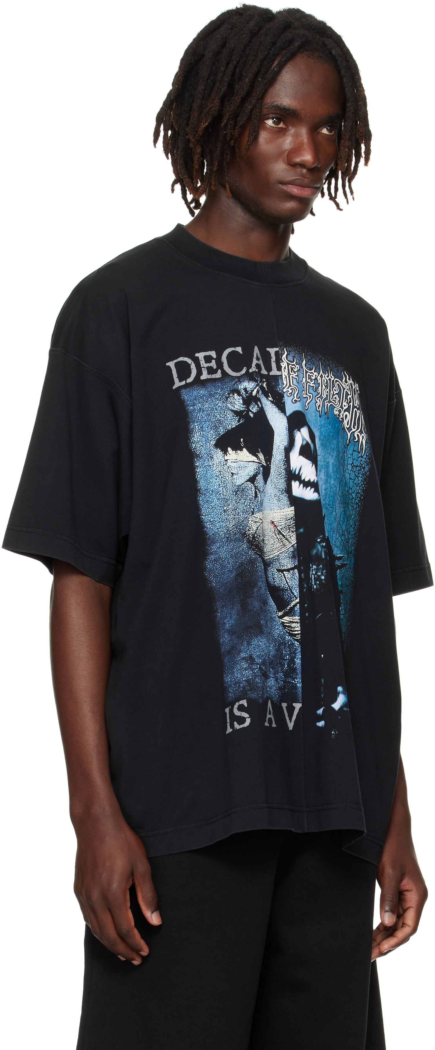 Tričko VETEMENTS VETEMENTS Cradle of Filth Cut-Up Oversized T-Shirt Čierna | UCF76TR950BB, 1