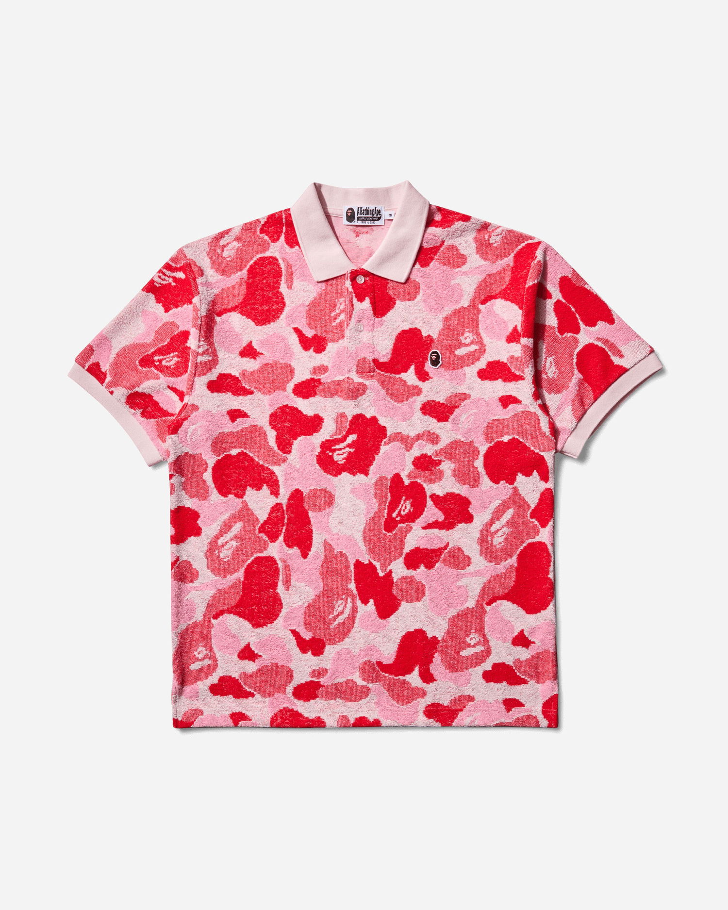 Polo tričko BAPE ABC Camo Polo Jacquard Shirt Ružová | 1L30112002 PINK, 1