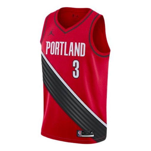 Dres Jordan Jordan NBA SW Fan Edition 2020 Blazers McCollum #3 Jersey Červená | CV9492-661, 0