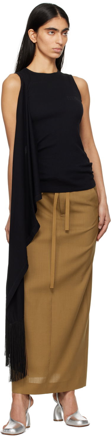 Sukňa Maison Margiela MM6 Maison Margiela Tie Maxi Skirt Hnedá | S52MI0017 M35080, 4