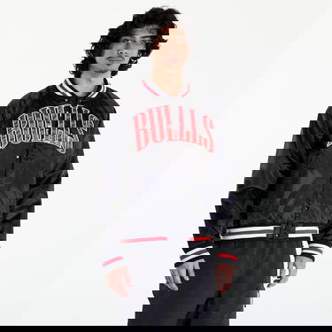 Bomber bunda New Era Chicago Bulls NBA Applique Satin Bomber Jacket UNISEX Black/ Front Door Red Čierna | 60435456, 0