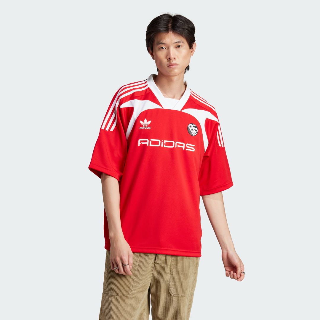 Dres adidas Originals Oversized Short Sleeve Jersey Červená | IW3637, 0
