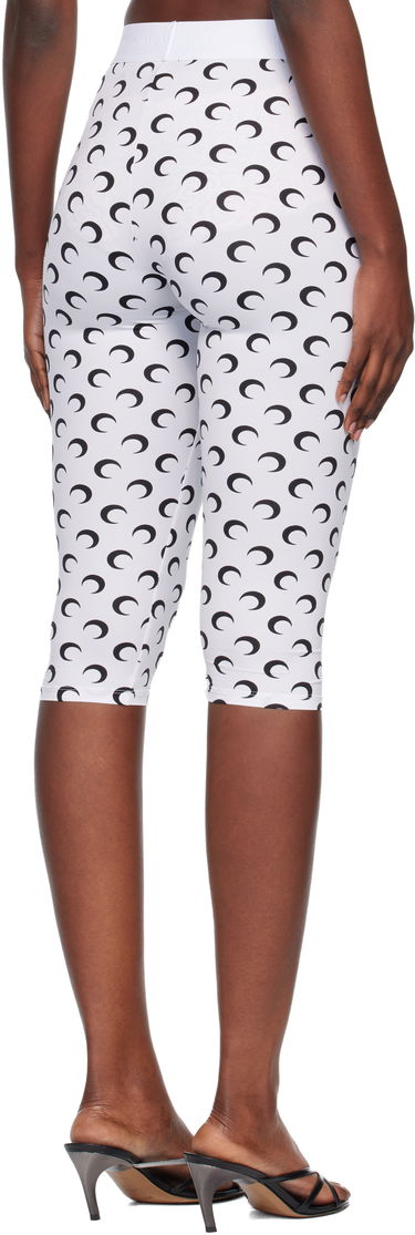 Legíny Marine Serre Marine Serre Recycled Moon Jersey Capri Leggings Biela | WPA157BCJER0001, 2