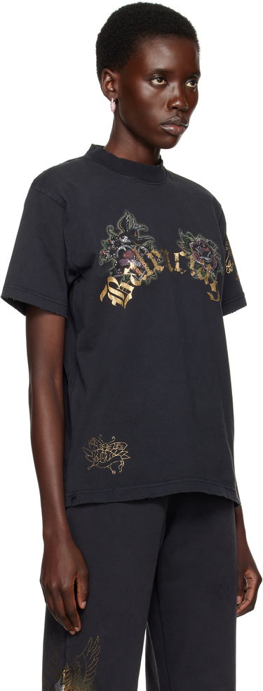 Tričko Balenciaga Balenciaga Tacky Tattoo T-Shirt Čierna | 809122TRVZ2, 4