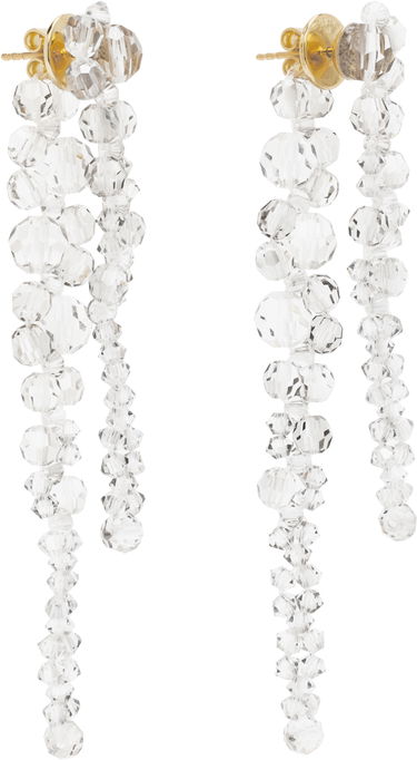 Náušnice Simone Rocha Simone Rocha Double Pierce Through Drip Earrings Biela | ERG520 0903, 1