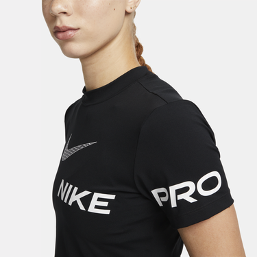 Crop Top Nike Pro Dri-FIT Cropped Graphic Top Čierna | DX0078-010, 2