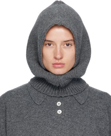 Šál &Daughter &Daughter Hand-Knitted Hooded Cowl Šedá | HKN03924, 0