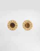 Dg Logo Tiger's Eye Pin Earrings