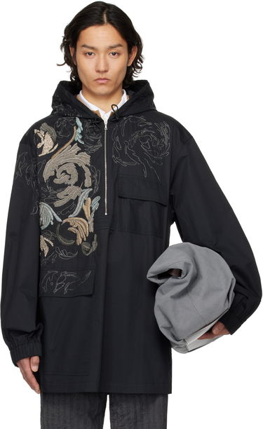 Vetrovka Dries Van Noten Dries Van Noten Embroidered Hooded Anorak Čierna | 251-020545-1147, 0