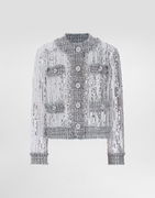 Dolce & Gabbana Tulle Gabbana Jacket with Sequin Embroidery