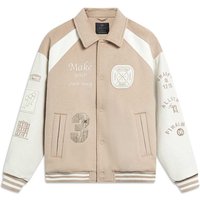 Bunda Li-Ning D. WADE Hall of Fame Varsity Jacket Béžová | AJPT005-3, 0