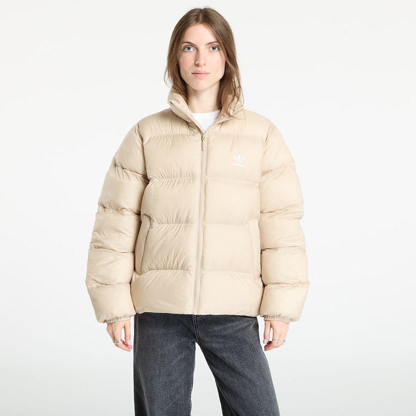 Prešívaná bunda adidas Originals Adicolor Short Puffer Jacket Béžová | JX2947