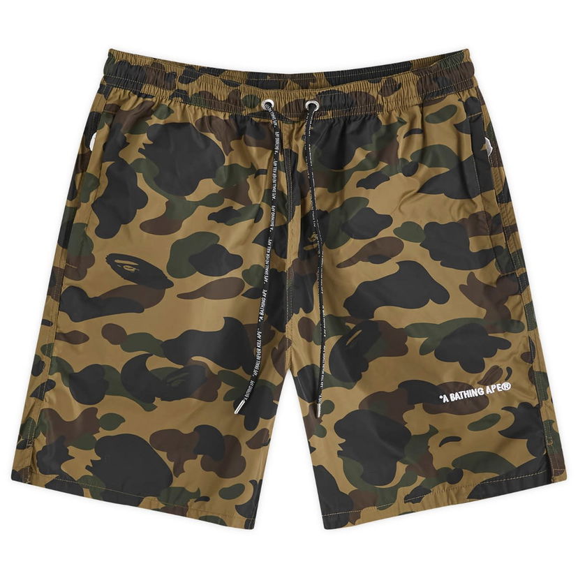 Šortky BAPE A Bathing Ape 1st Camo Nylon Beach Short Zelené | 001SPK301323M-GRN