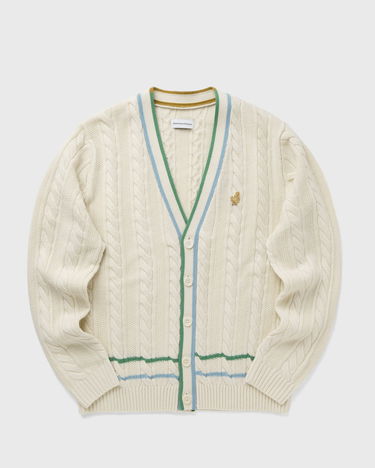 Sveter Edmmond Studios Cable Knit Cardigan Biela | 324-60-19010, 0