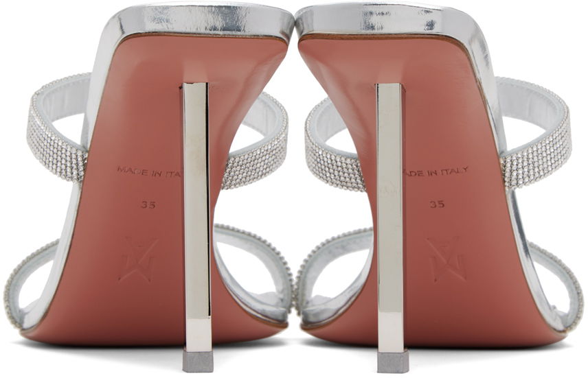 Amina Muaddi Rih Crystal-Embellished Slipper Sandals