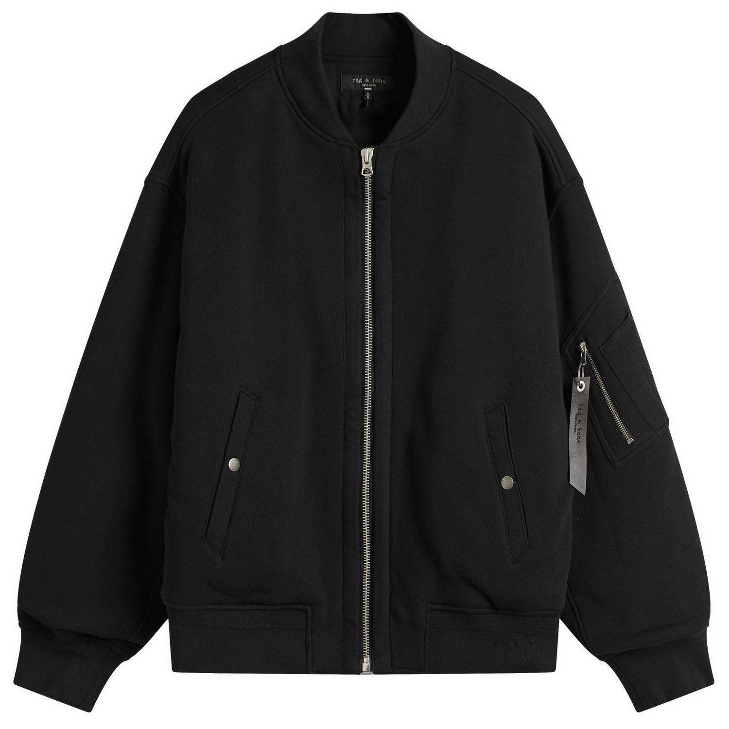 Bomber bunda rag & bone Manston Vintage Terry Bomber Jacket Čierna | MBC24HT010V810, 1