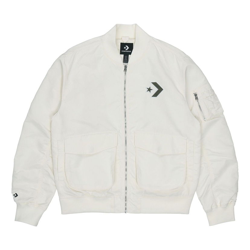 Bomber bunda Converse Converse Loose Retro Aviator Jacket Biela | 10024169-A01