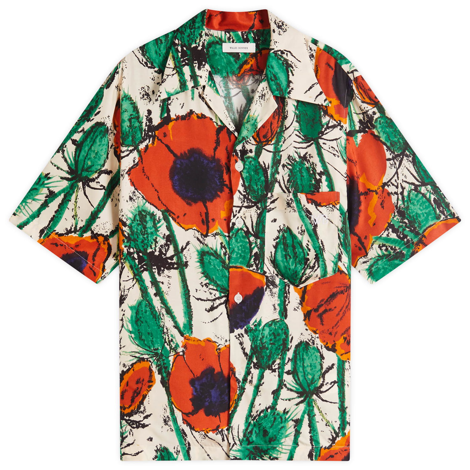 Košeľa Wales Bonner Wales Bonner Highlife Floral Print Bowling Shirt Rôznofarebný | MS25SH08-VI05-0734, 0