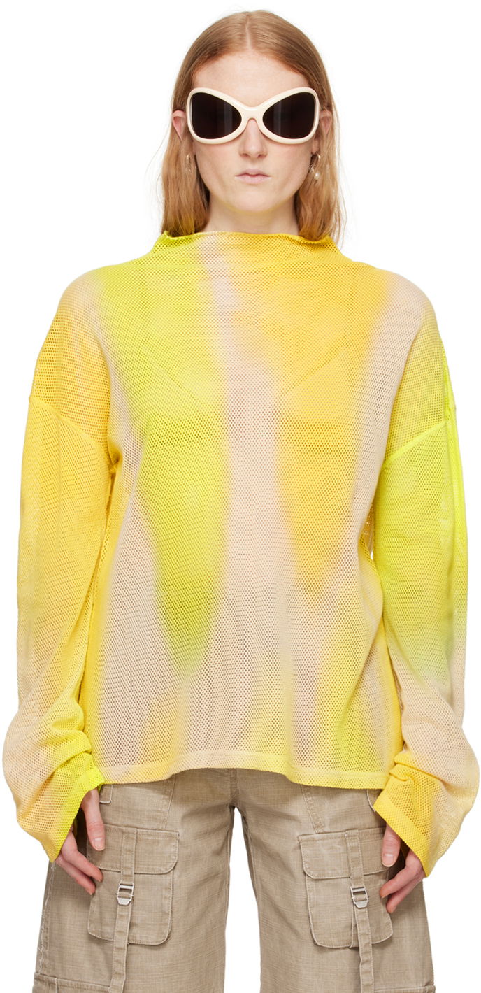 Tričko Acne Studios Tie-Dye T-Shirt Žltá | AL0406-